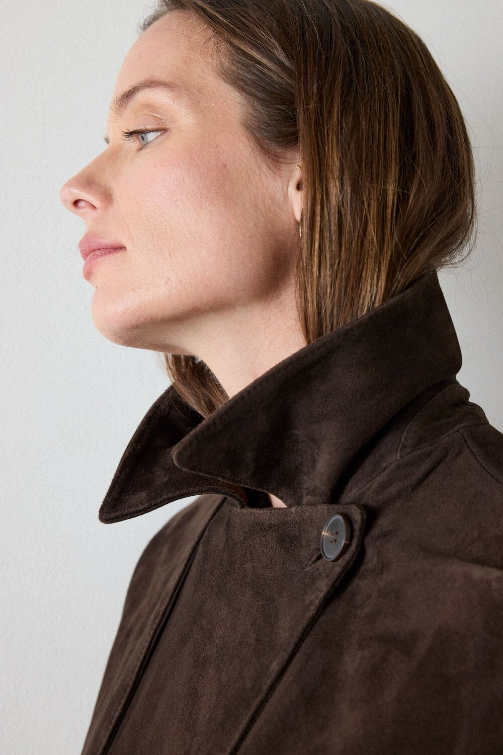 Suede Trench Coat