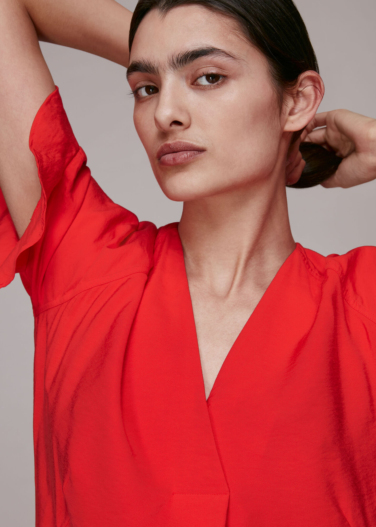 Red Alba Midi Dress WHISTLES