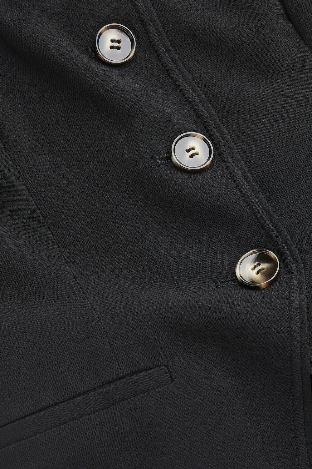 Black Sofia Crepe Waistcoat