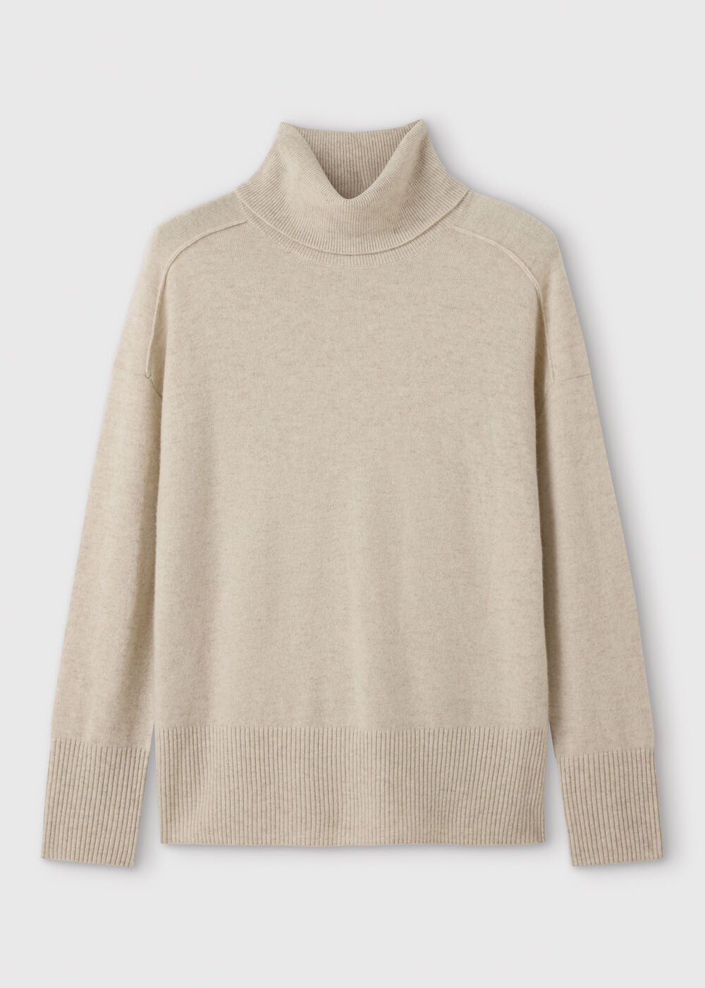 Cashmere Seam Roll Neck Knit