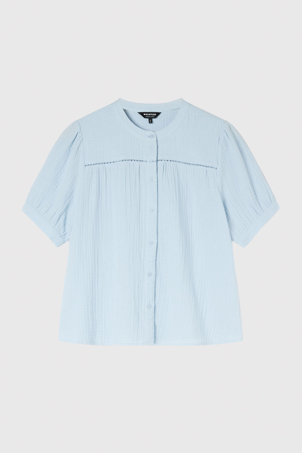 Textured Cotton Frill Top
