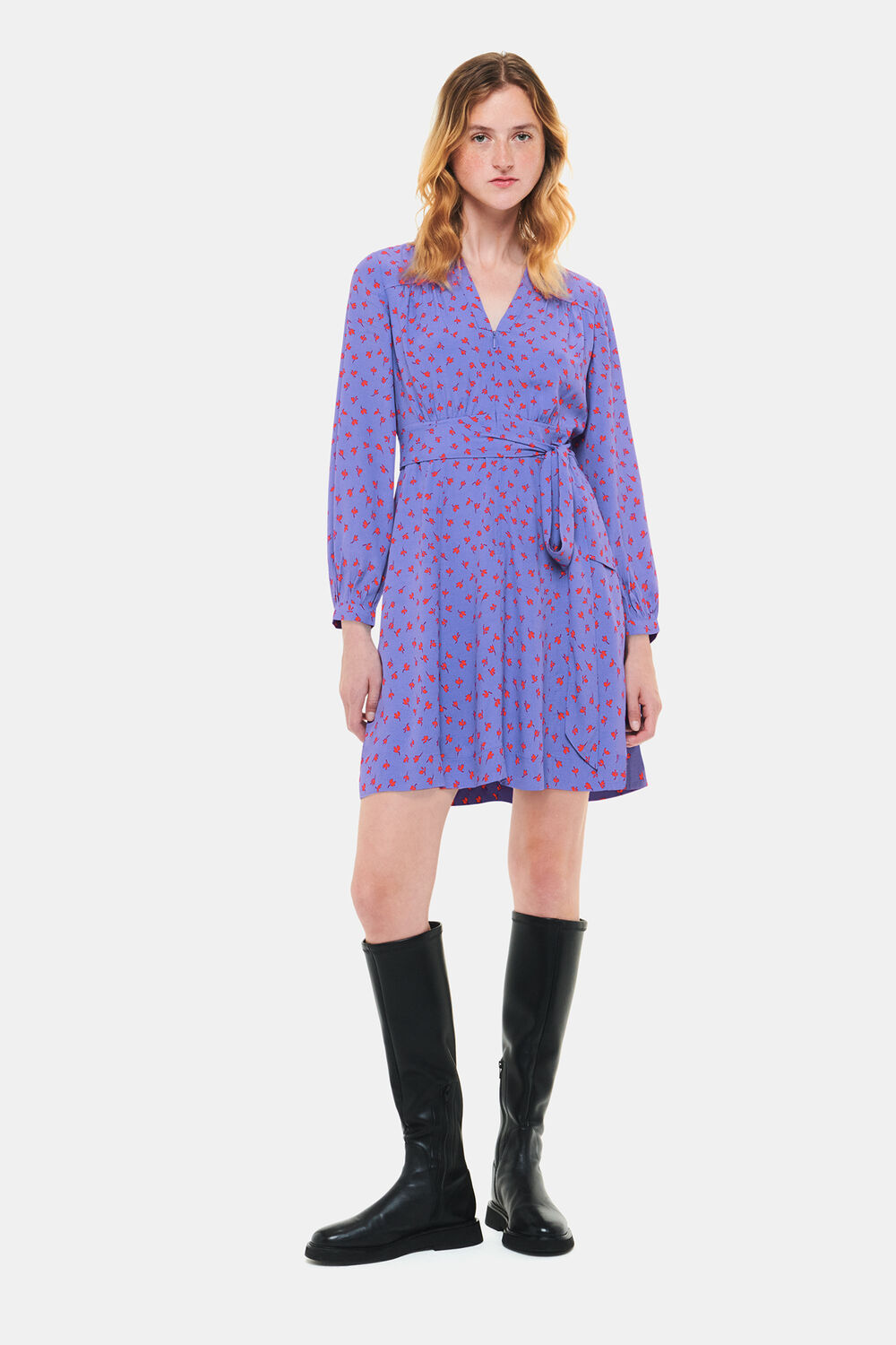 Scattered Petals Print Dress