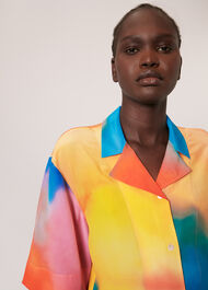 Rainbow Silk Bowling Shirt