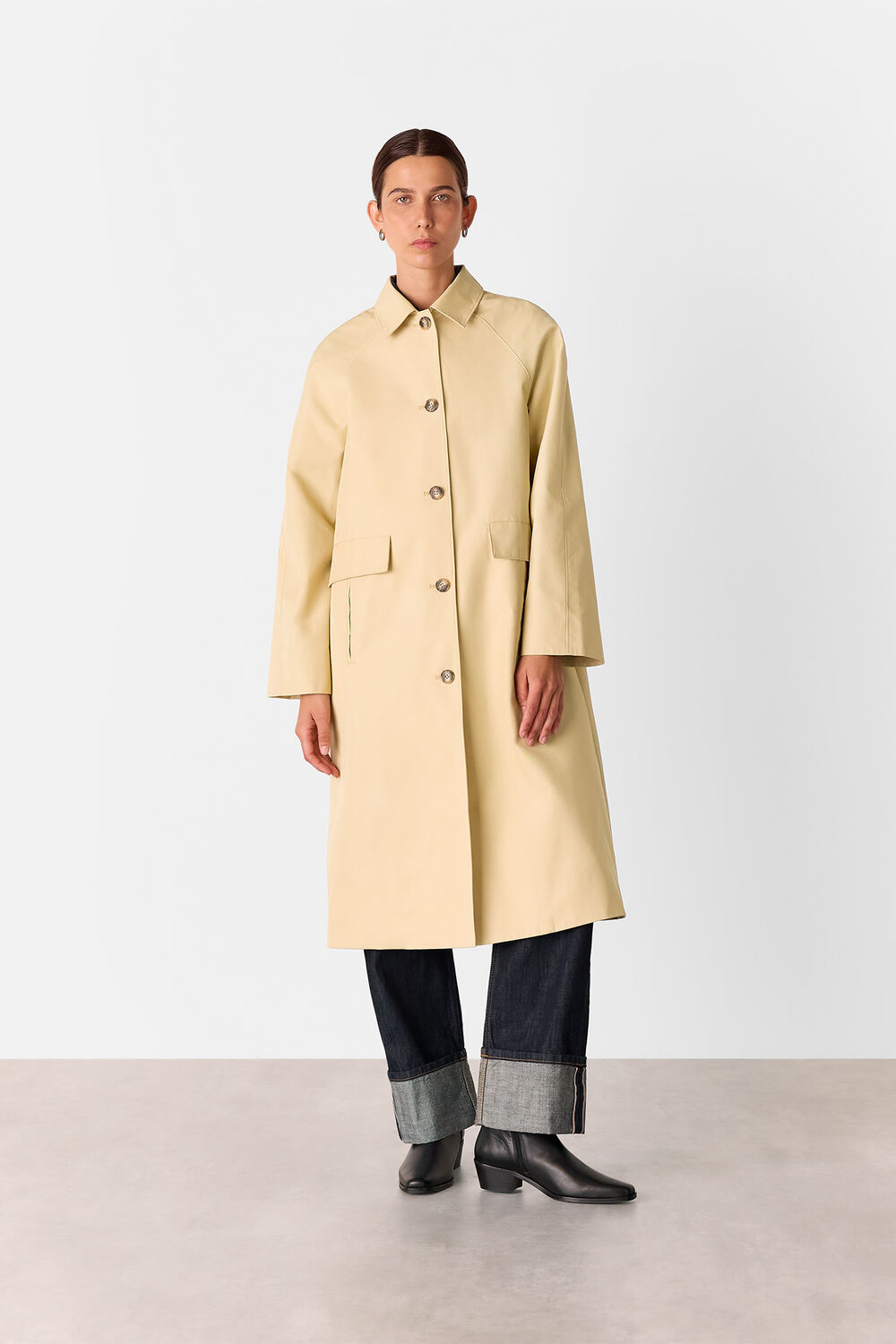 Car Coat With Pocket Detail