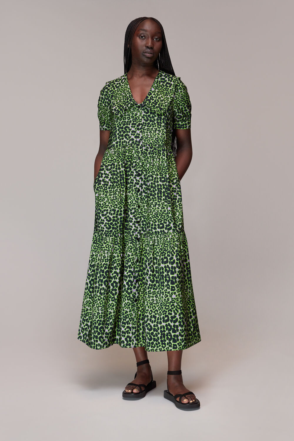 Multicolour Fluro Animal Collar Dress