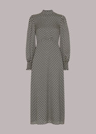 Darcie Checkerboard Midi Dress