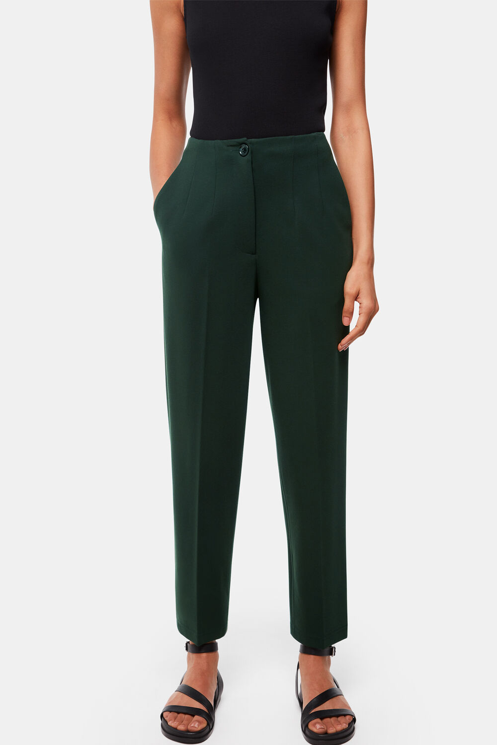 Dark Green Lila Ponte Trouser