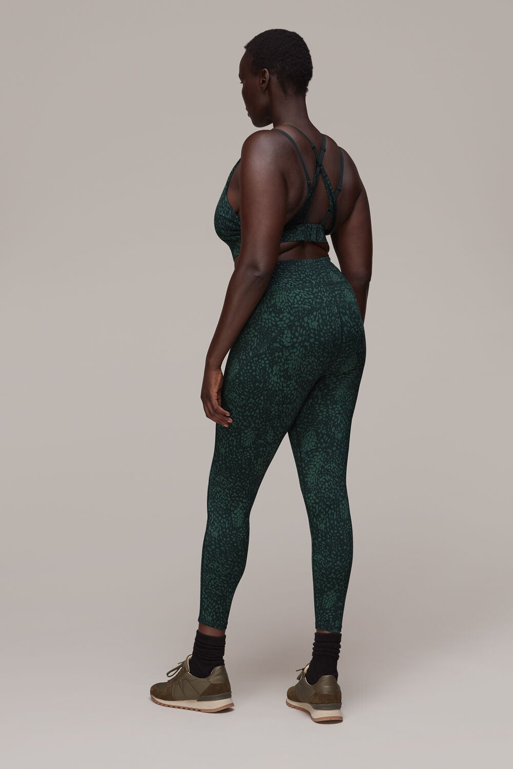 Green Animal Print Sports Legging