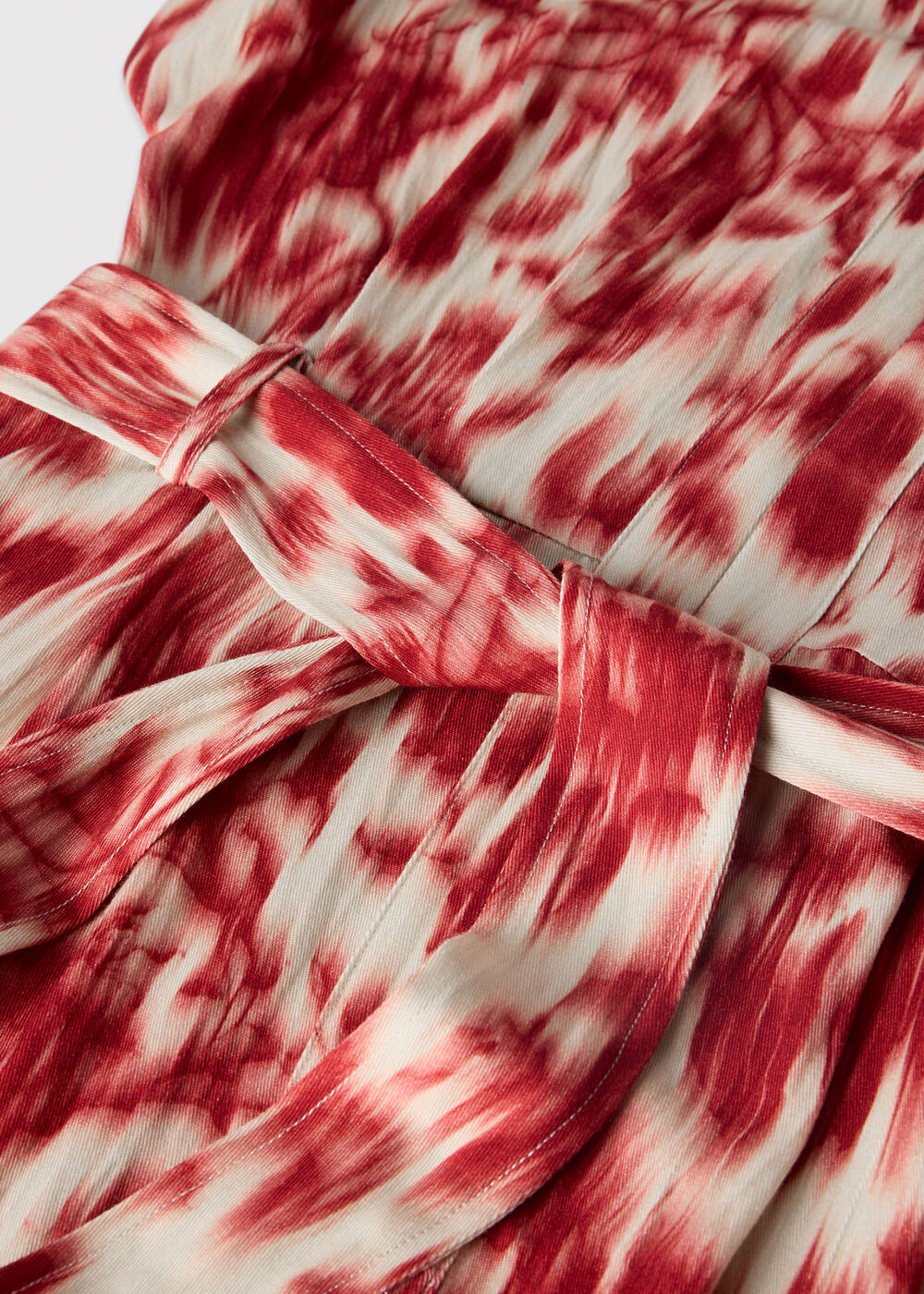 Blurred Floral Tie Jumpsuit