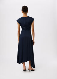 Lace Insert Asymmetric Dress