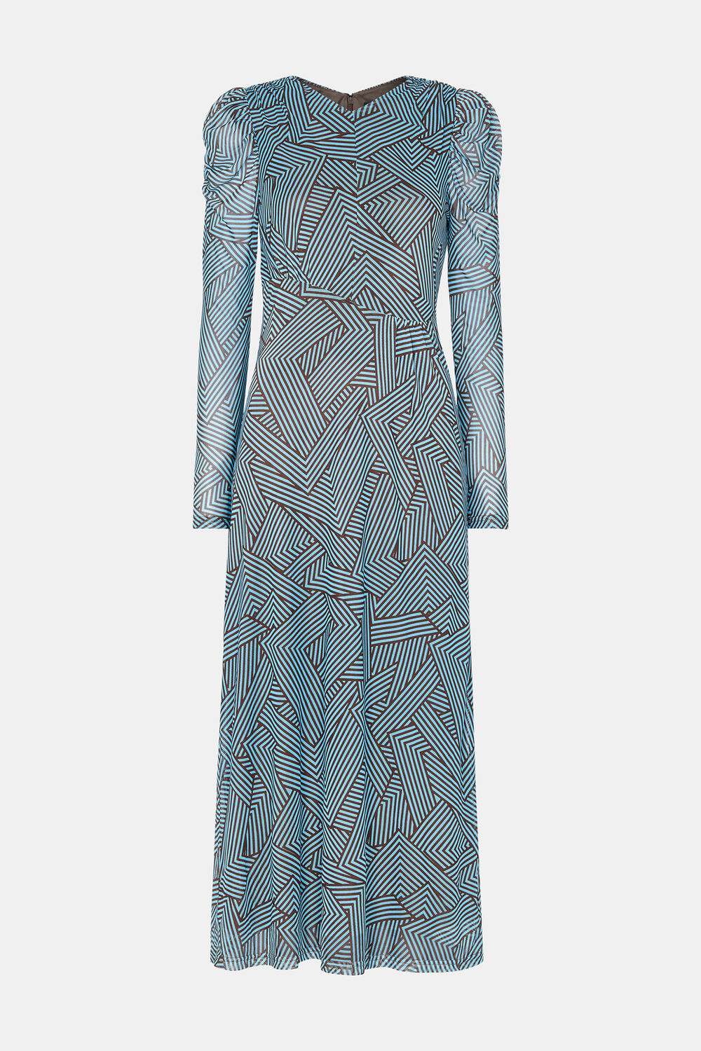 Striped Corners Mesh Dress