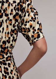 Painted Leopard Shirt Dress