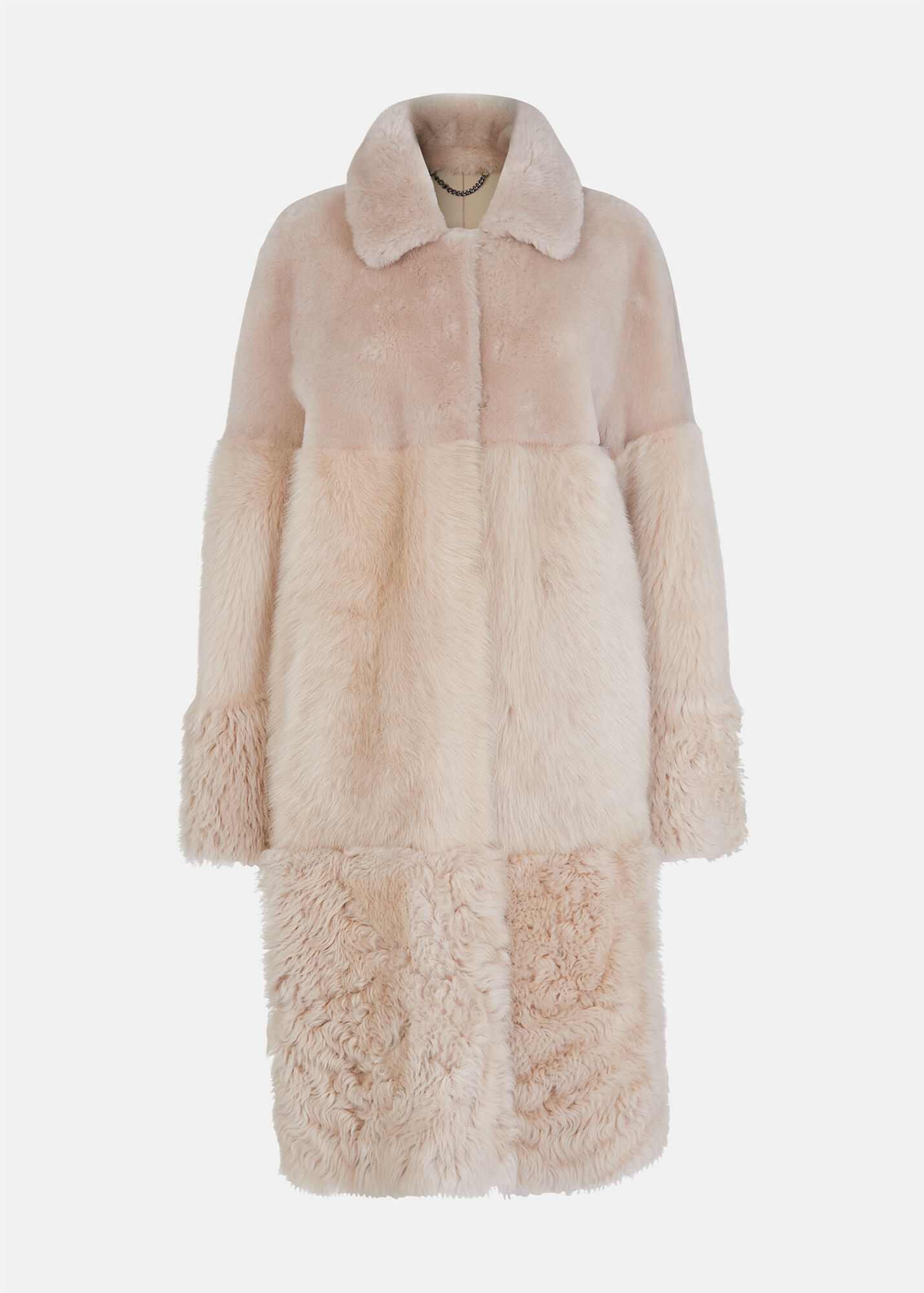 Ivory Cossma Shearling Longline Coat WHISTLES