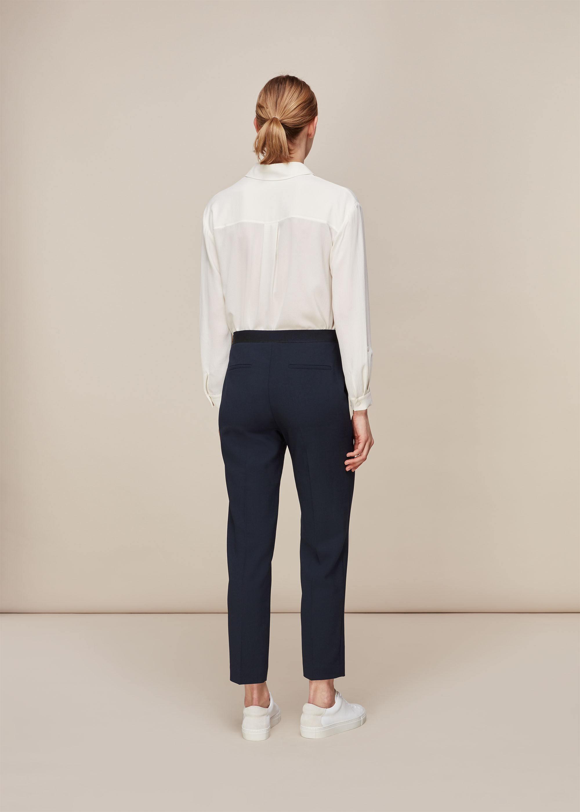 Buy LOV by Westside Navy Paperbag Trousers for Women Online  Tata CLiQ