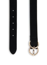Suede Double Ring Buckle Belt