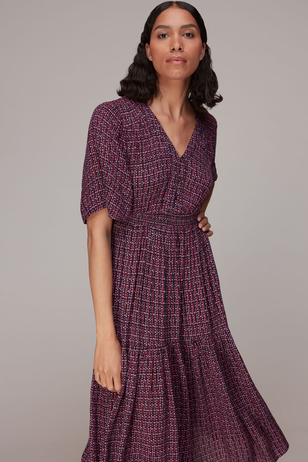Bella Twist Dot Midi Dress