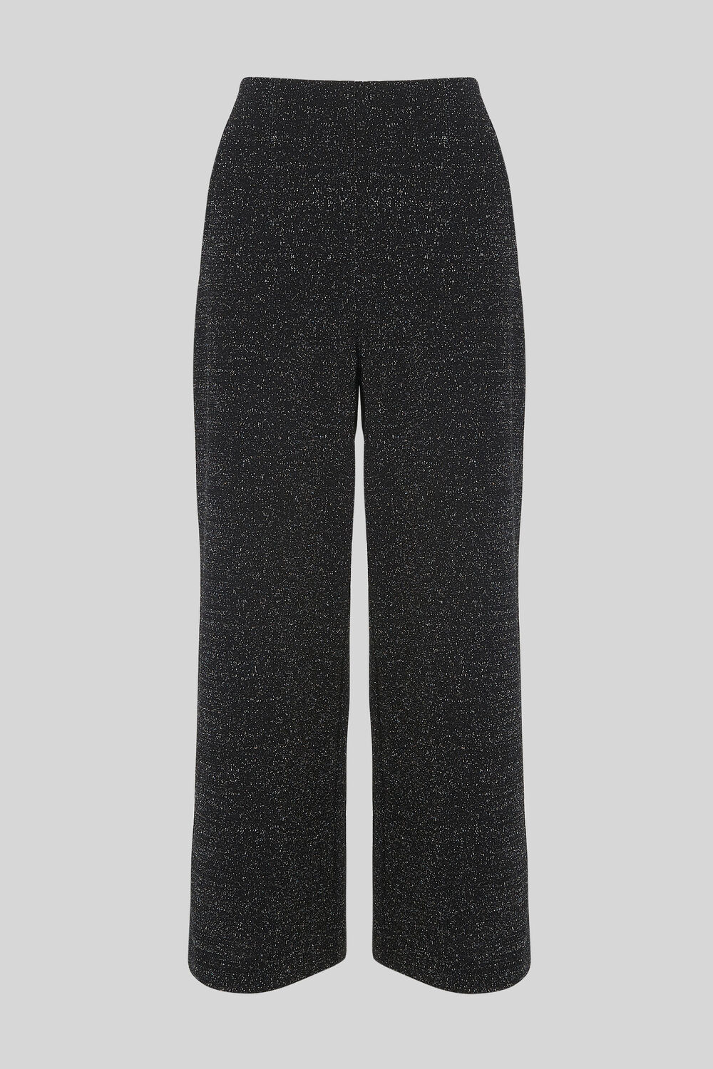Metallic Wide Leg Trouser Black