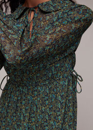 Stitch Floral Print Midi Dress
