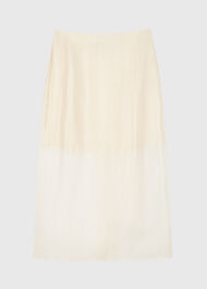 Organza Column Midi Skirt