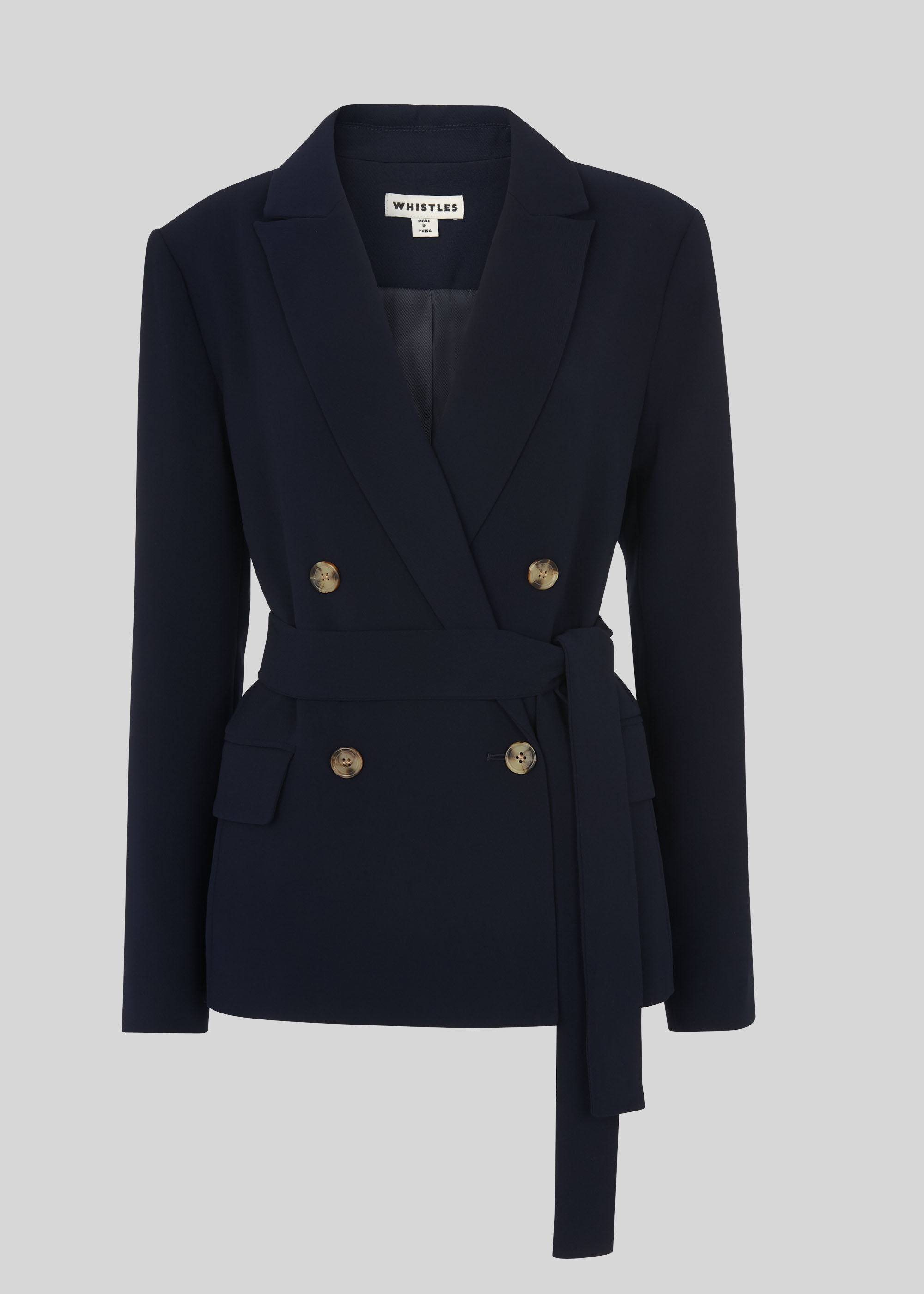 ジャケット Belted Double-Breasted Blazer Jacket Belted Double Breasted Blazer |