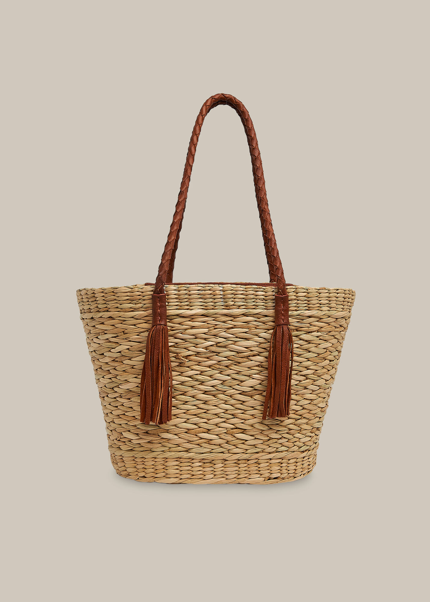 Neutral Lianne Straw Tote WHISTLES