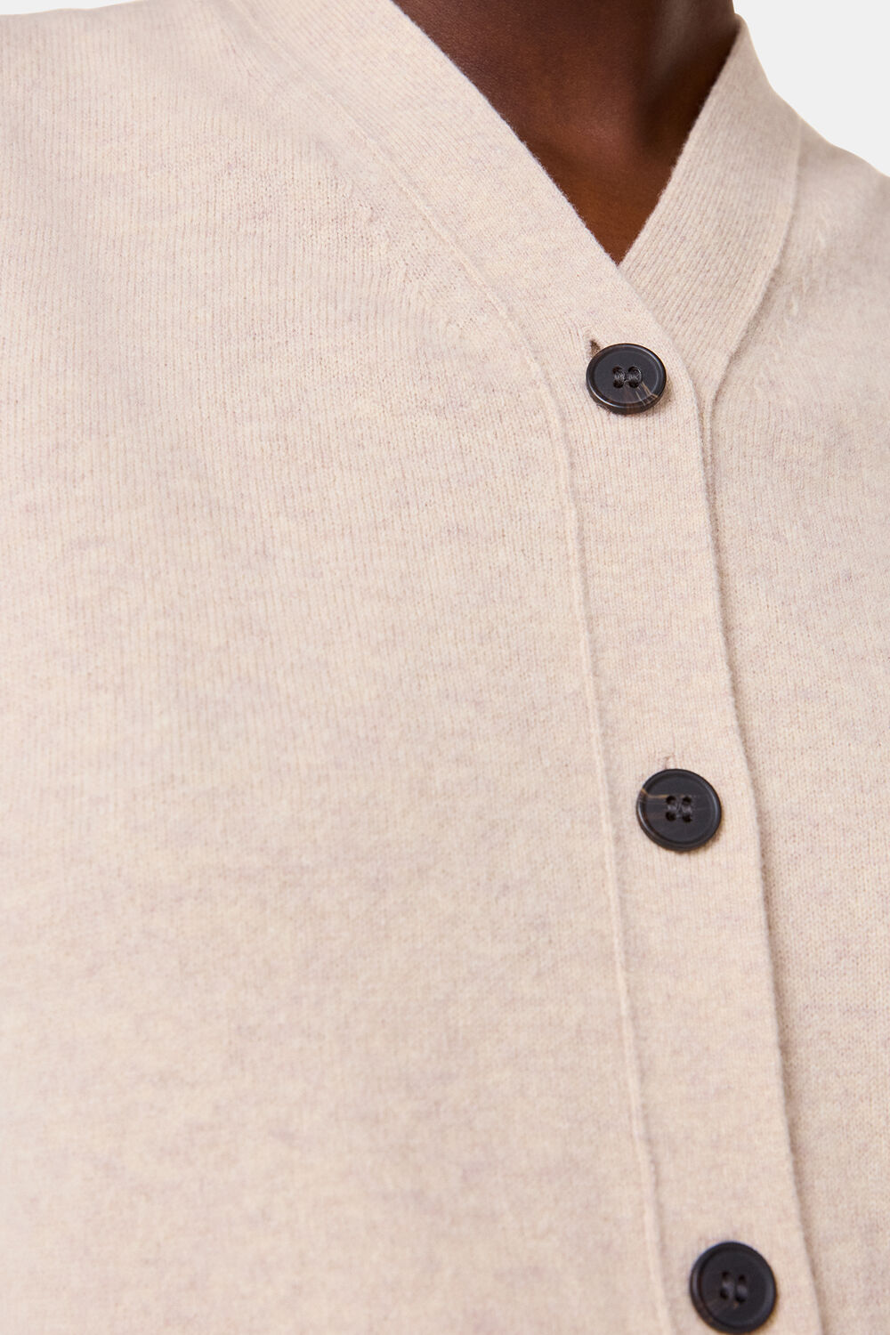 Wool V Neck Button Front Tank