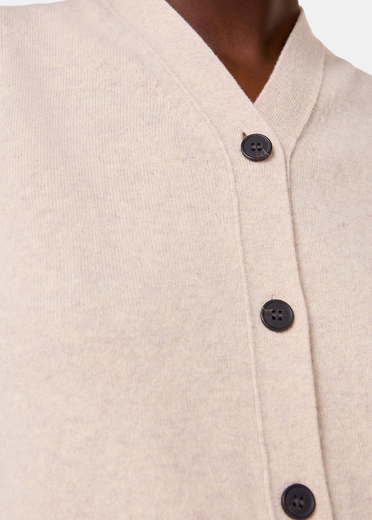 Wool V Neck Button Front Tank