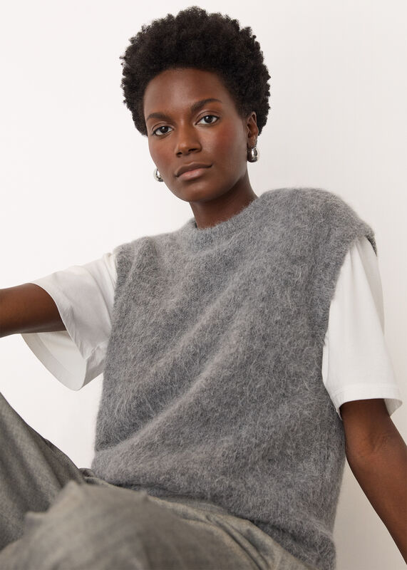 Grey Alpaca Blend Tank
