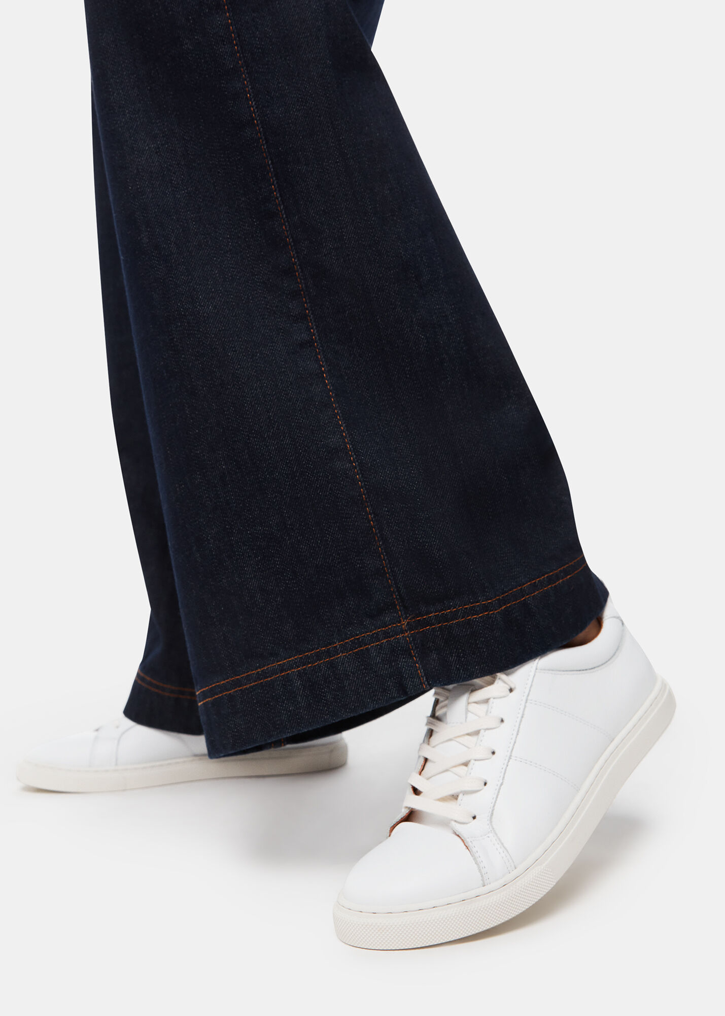 White Lace Up Sneakers 100% Cow Leather | Whistles US |