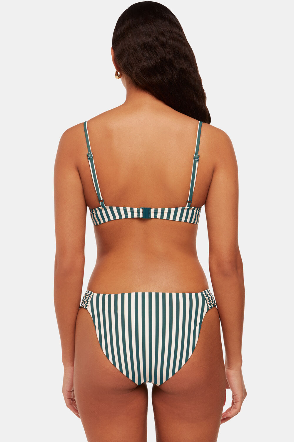 Green Stripe Bikini Bottom