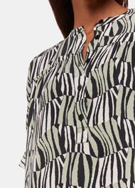 Petite Checkerboard Tiger Print Dress