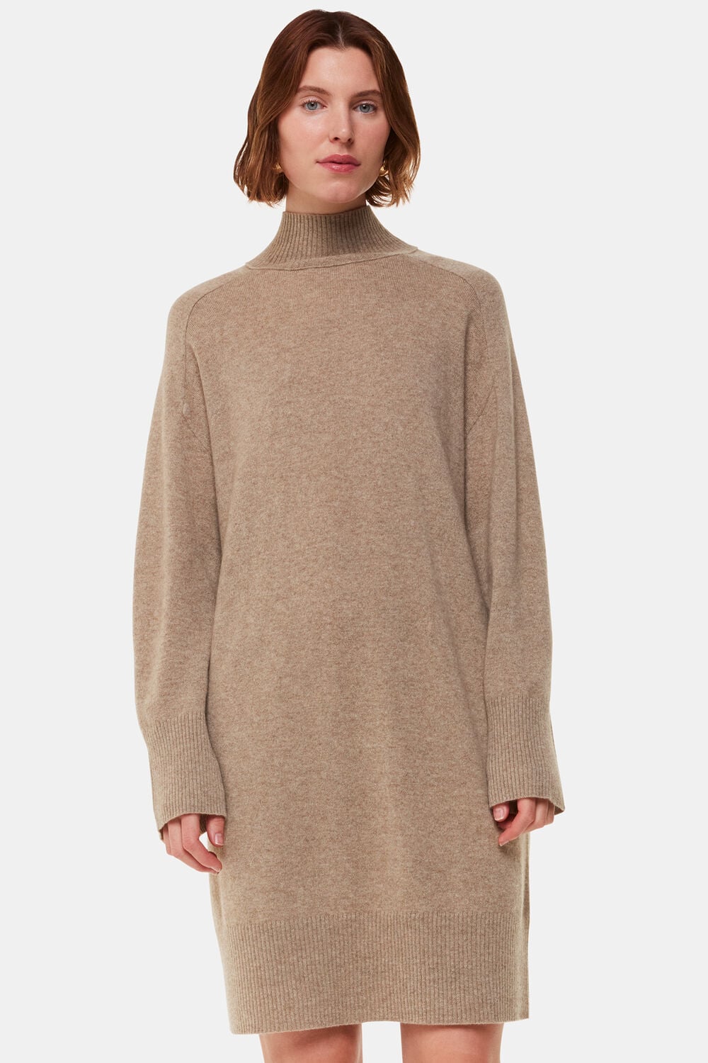 Cashmere Funnel Neck Dress