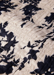 Shadow Floral Shirred Top