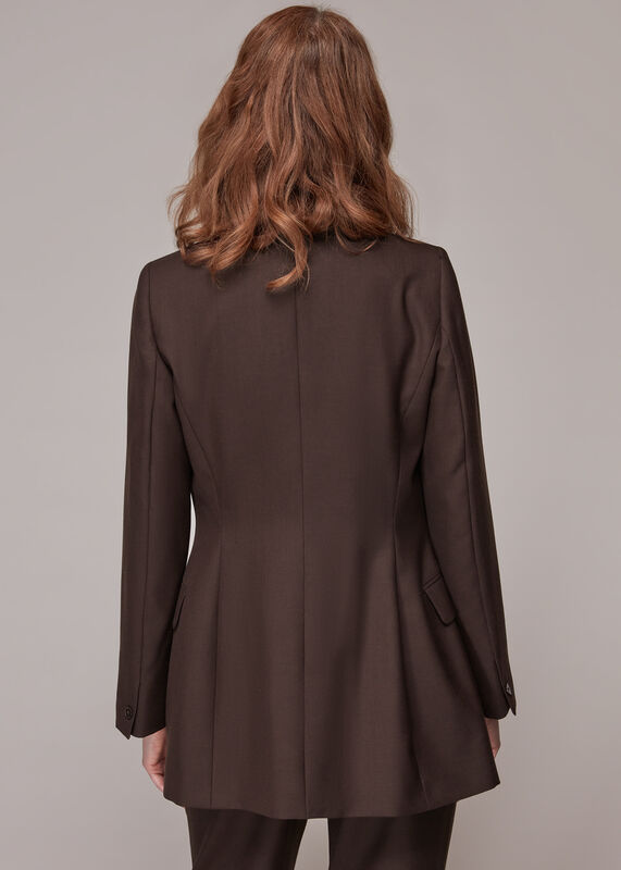 Chocolate Savine Collarless Blazer