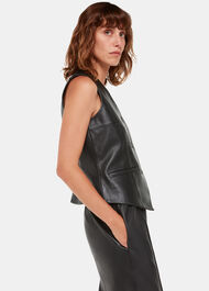 Catrin Leather Waistcoat