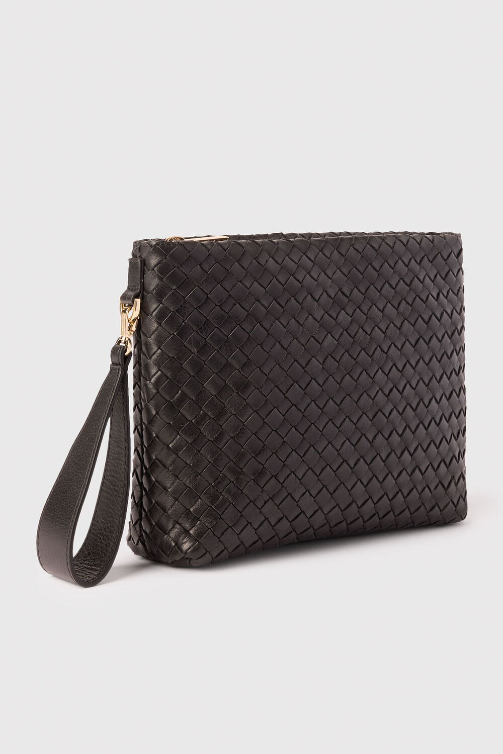 Avah Woven Zip Clutch