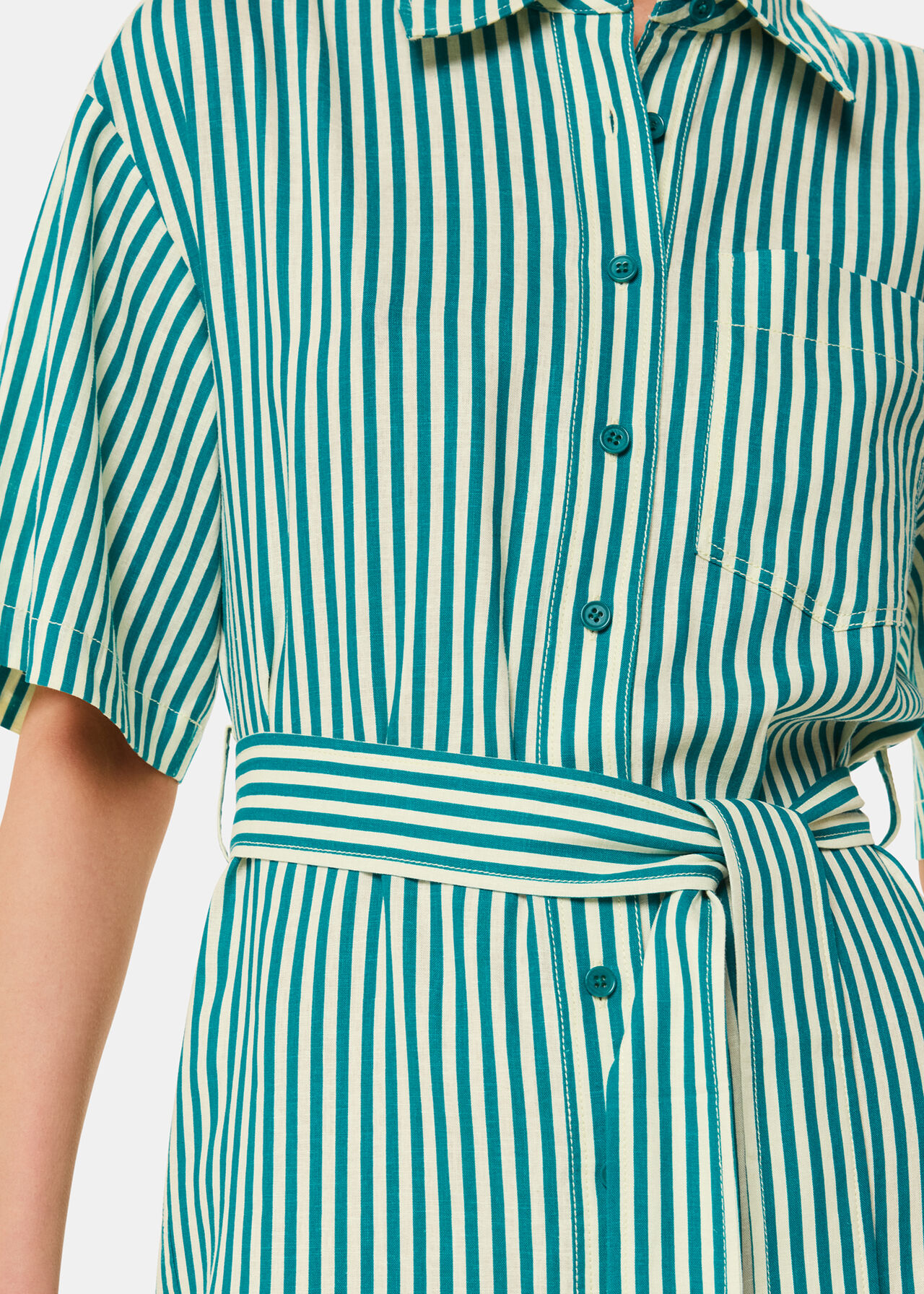 Stripe Linen Blend Dress