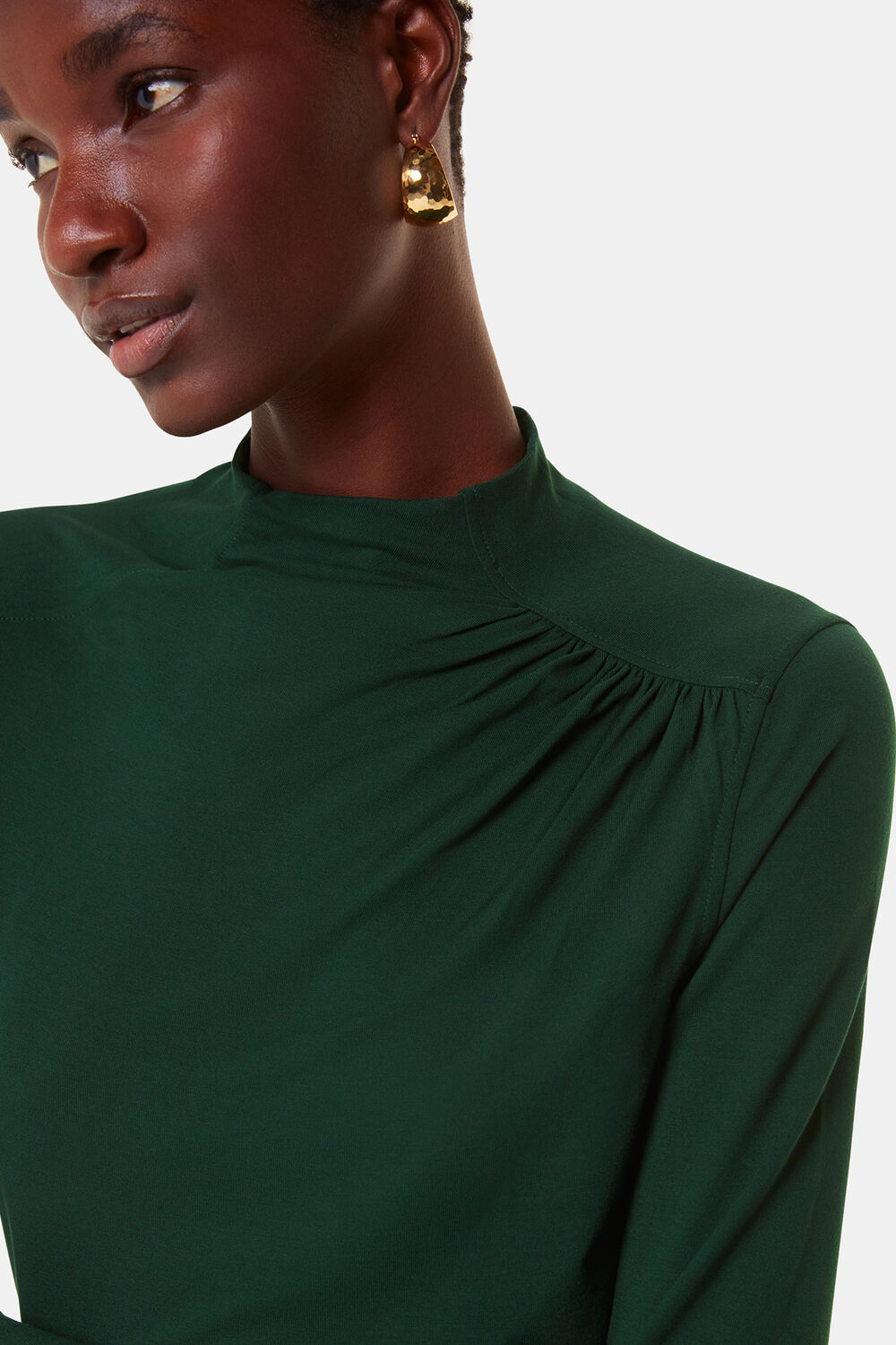 Ruched Front Detail Jersey Top