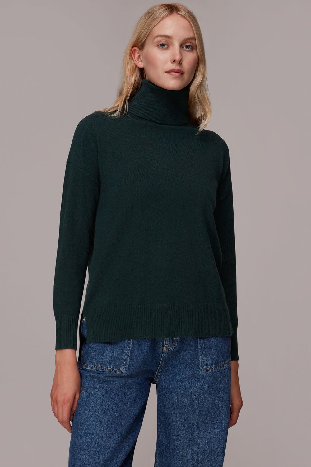 Cashmere Roll Neck Knit