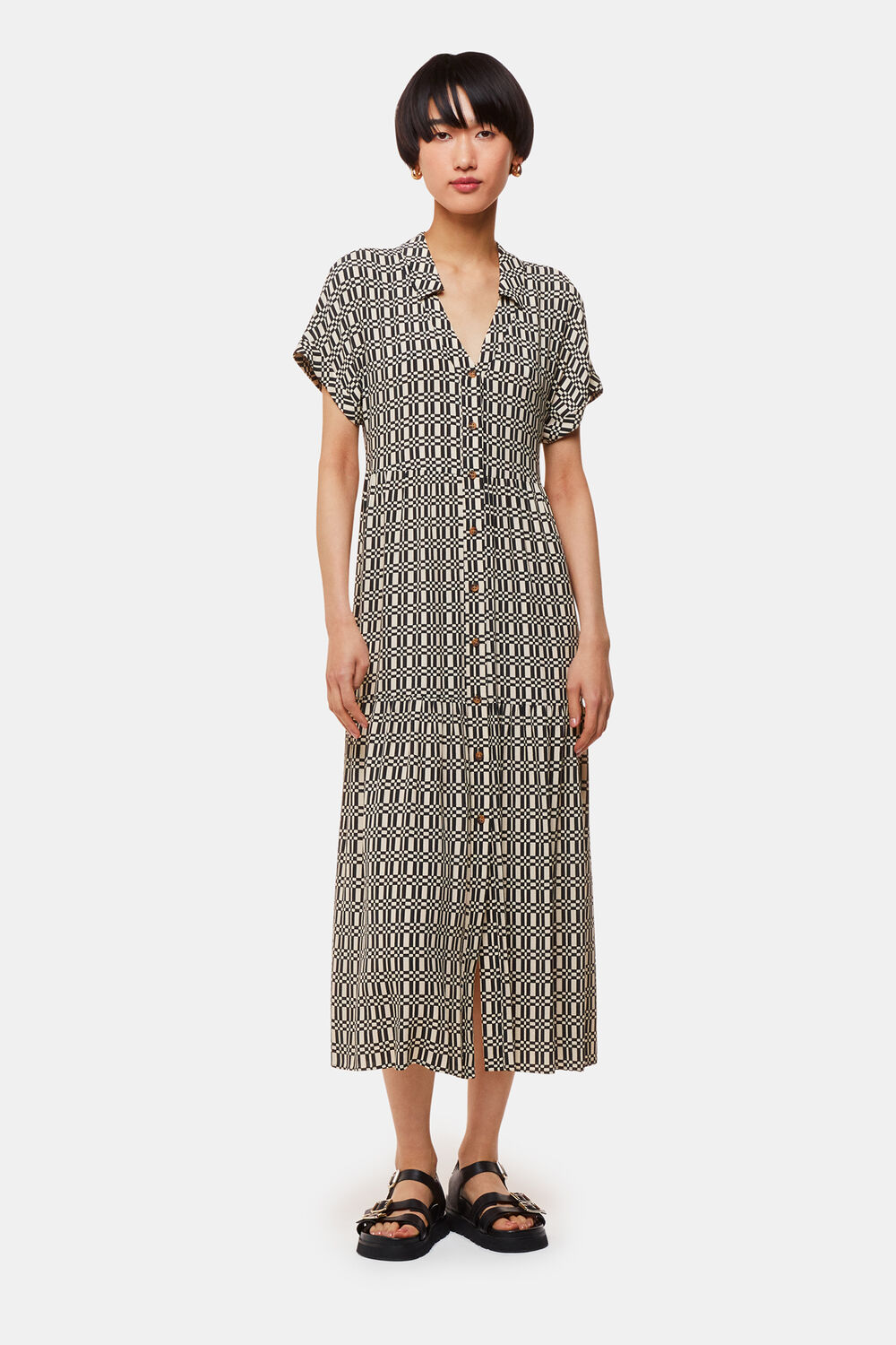 Link Check Print Dress
