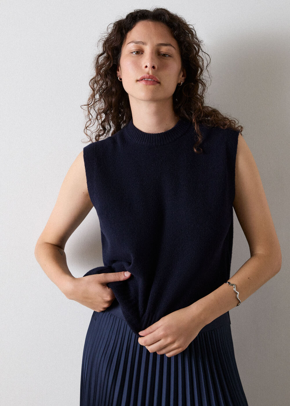 Wool Sleeveless Tank