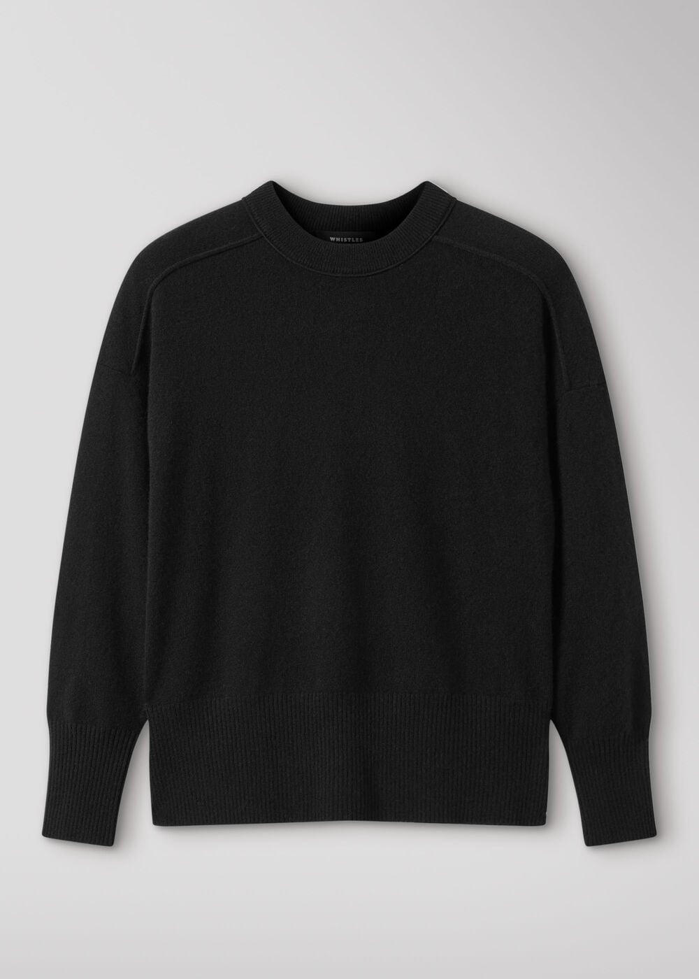 Cashmere Seam Detail Crew Knit