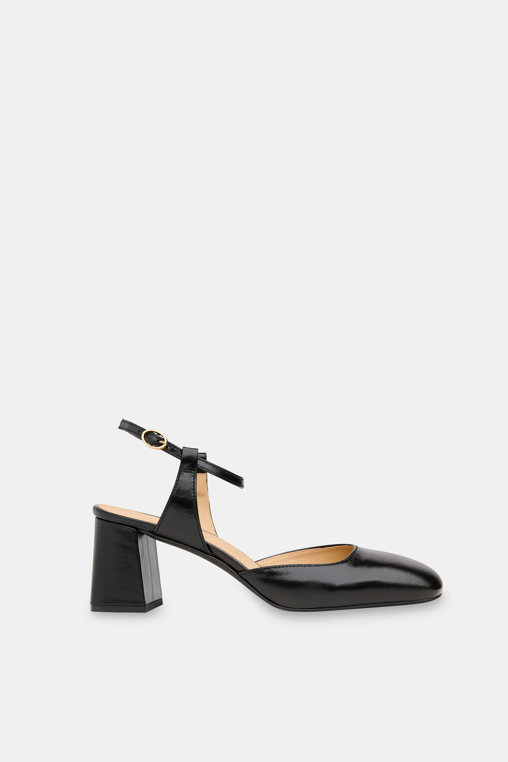 Black Matilda Block Heel Shoe