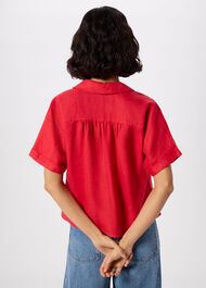 Gathered Linen Shirt