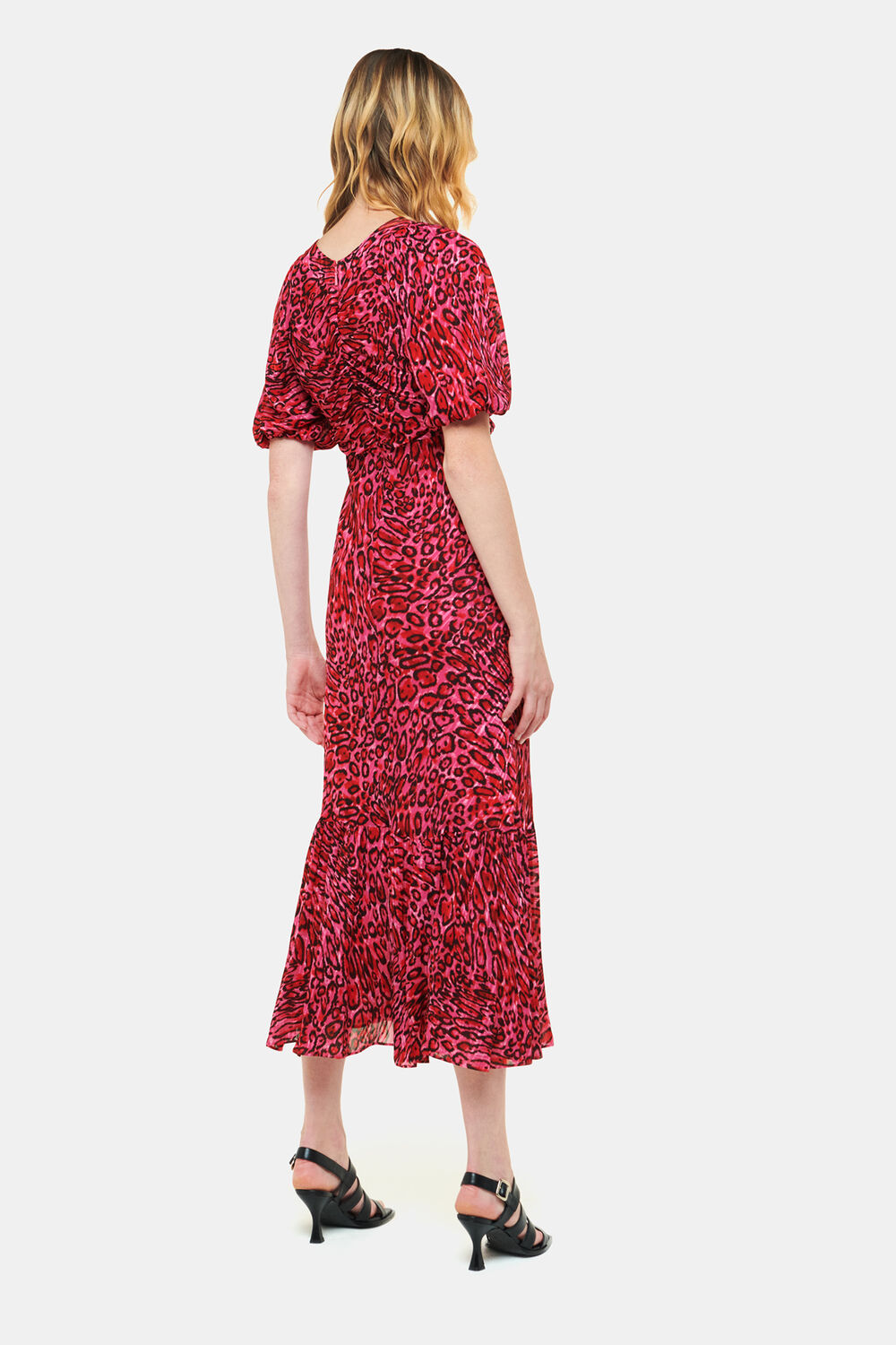 Waving Leopard Midi Dress