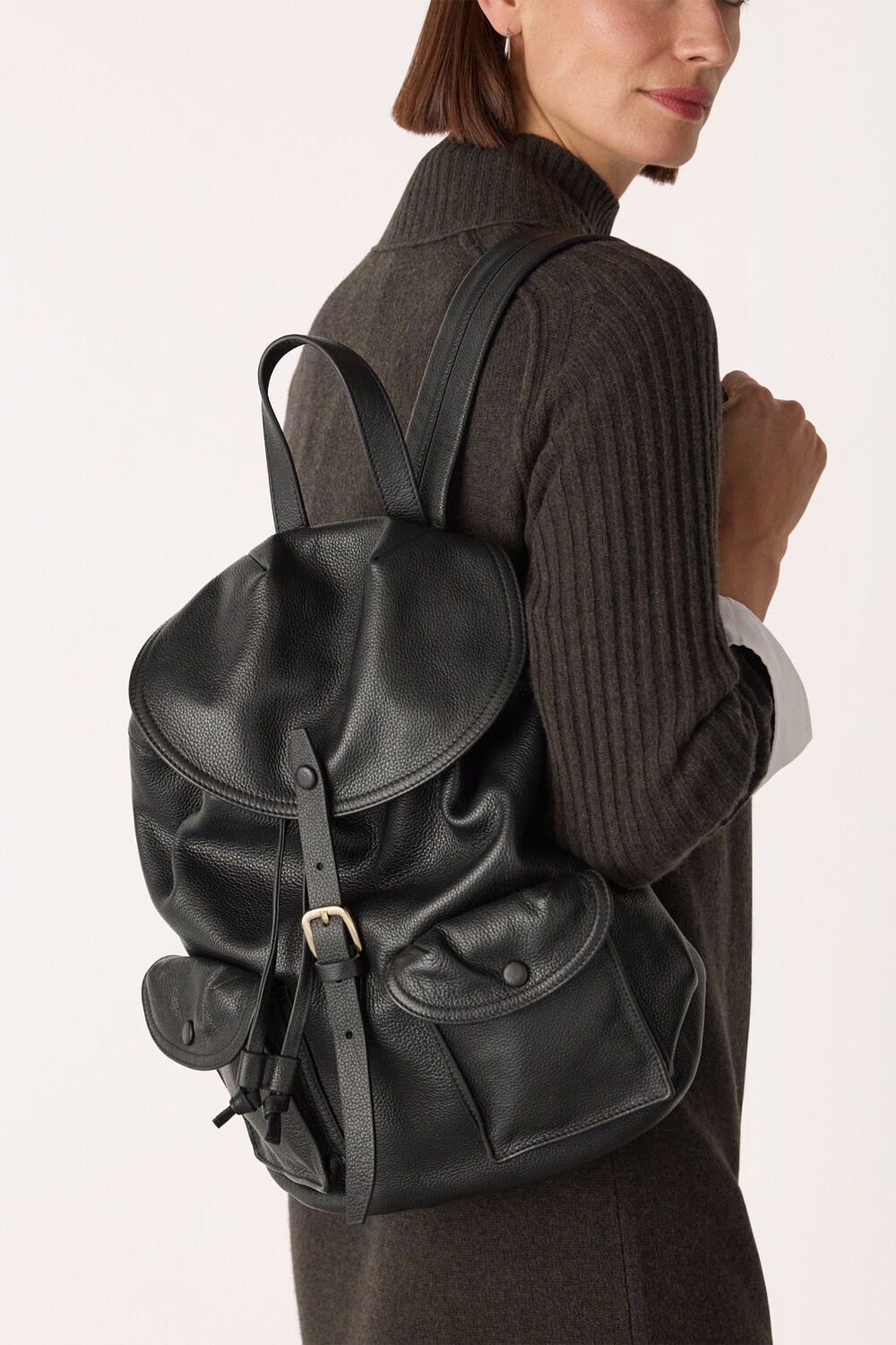 Black Sierra Pocket Detail Backpack