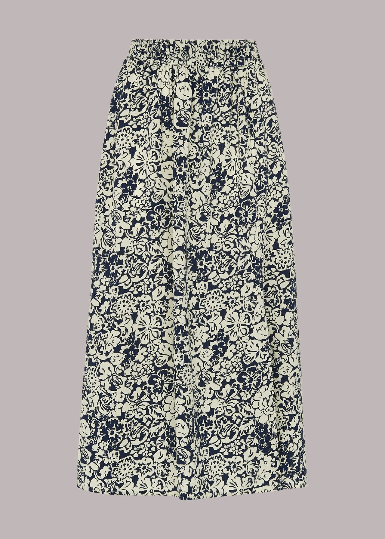 Graphic Floral Pull On Skirt