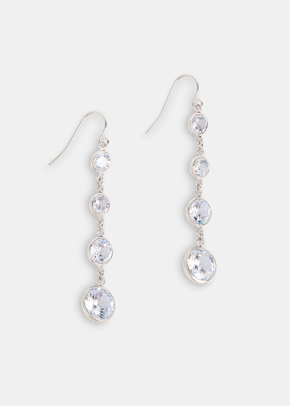 Clear Gem Drop Earring
