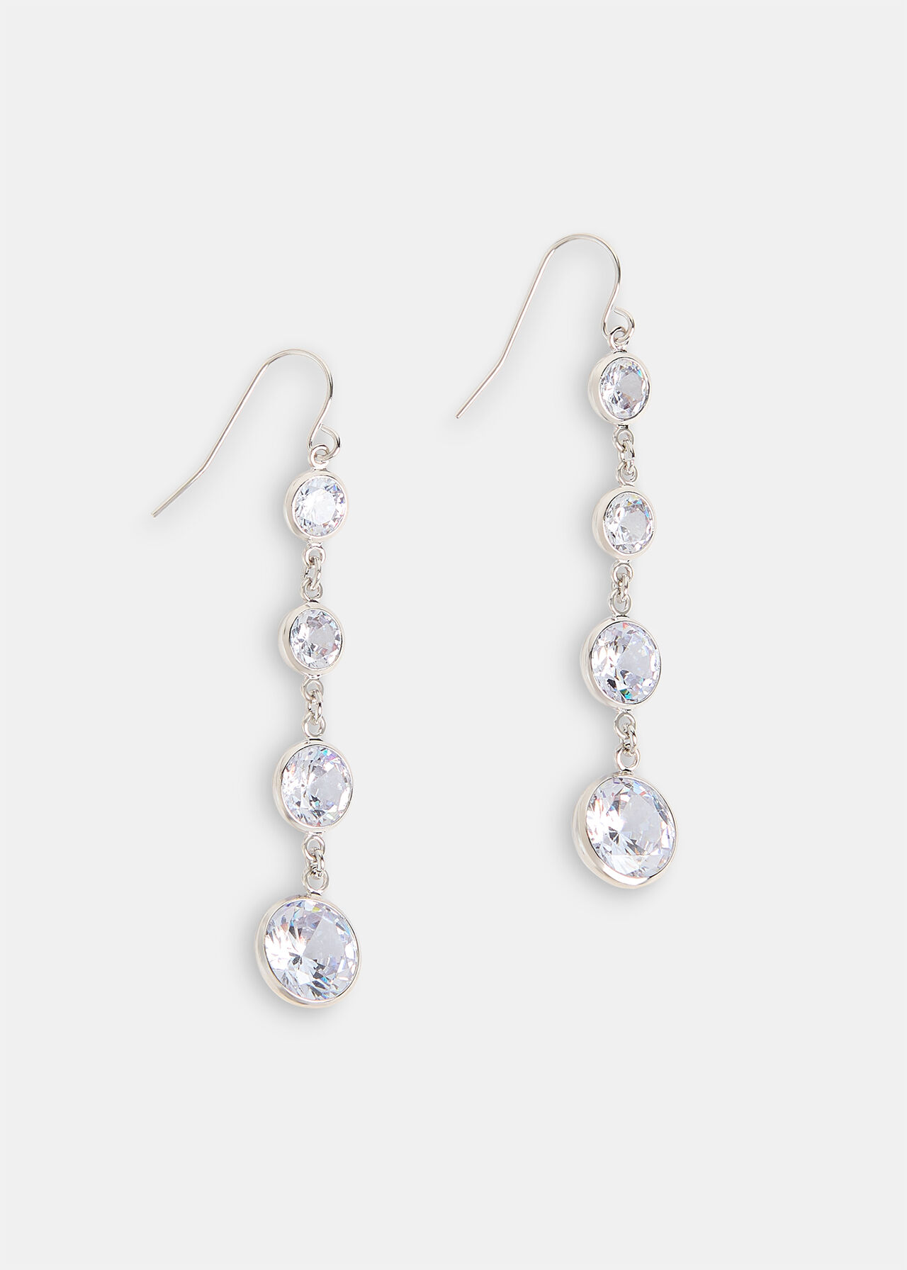 Clear Gem Drop Earring