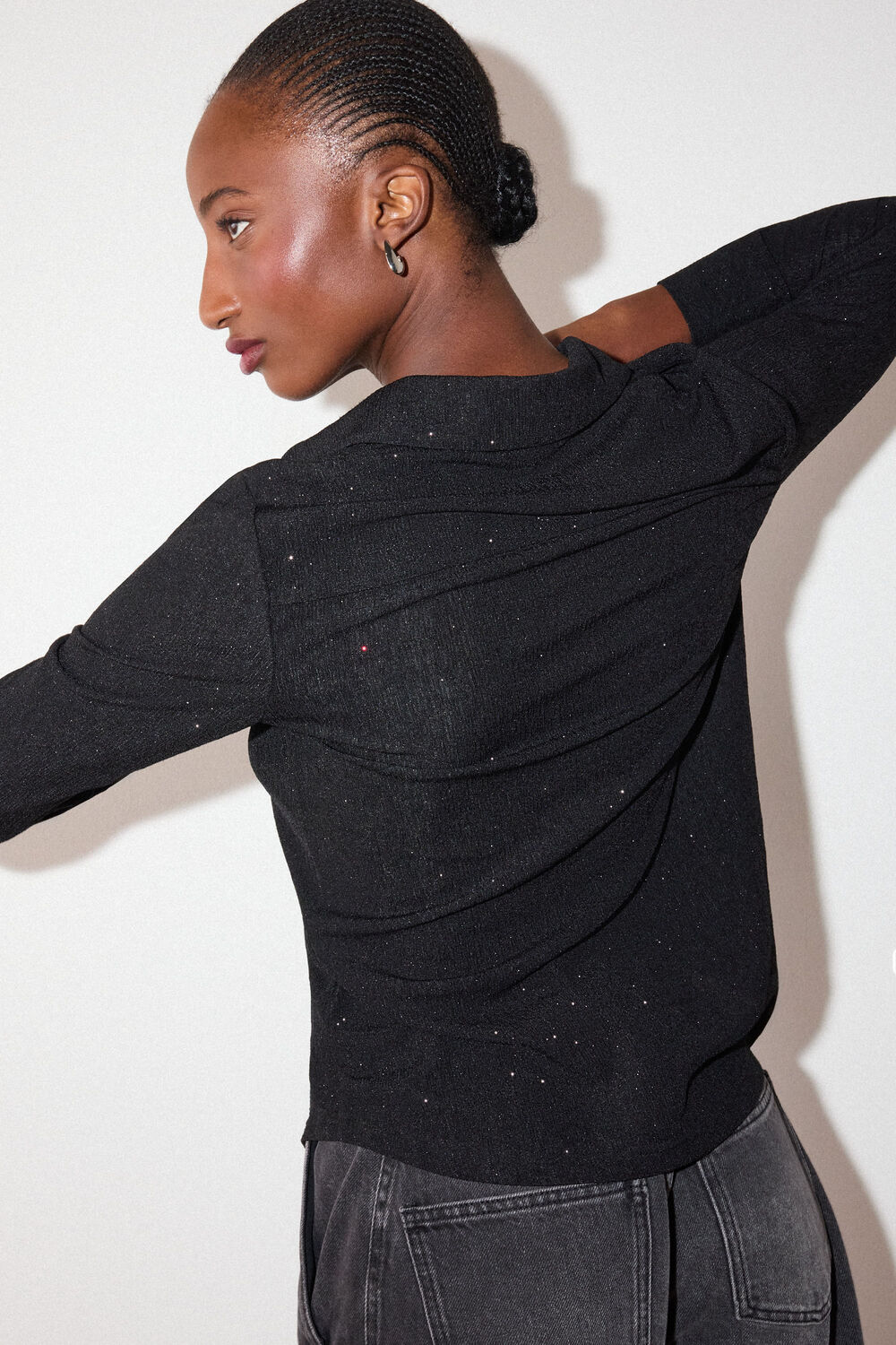 Black Eva Sparkle Shirt
